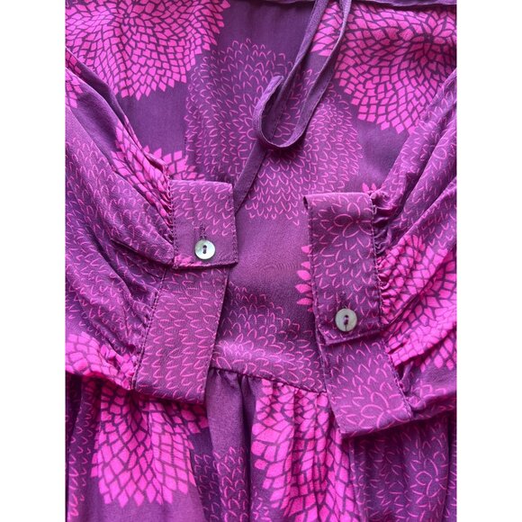 Girls from Savoy Bouquet Toss Dress 100% Silk Dress w/ Pockets Womens Size 0 - Picture 7 of 11